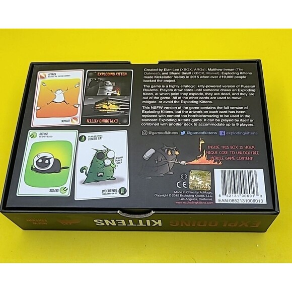Exploding Kittens Not Safe For Work NSFW Edition Deck Card Game Deck Complete - Picture 6 of 11